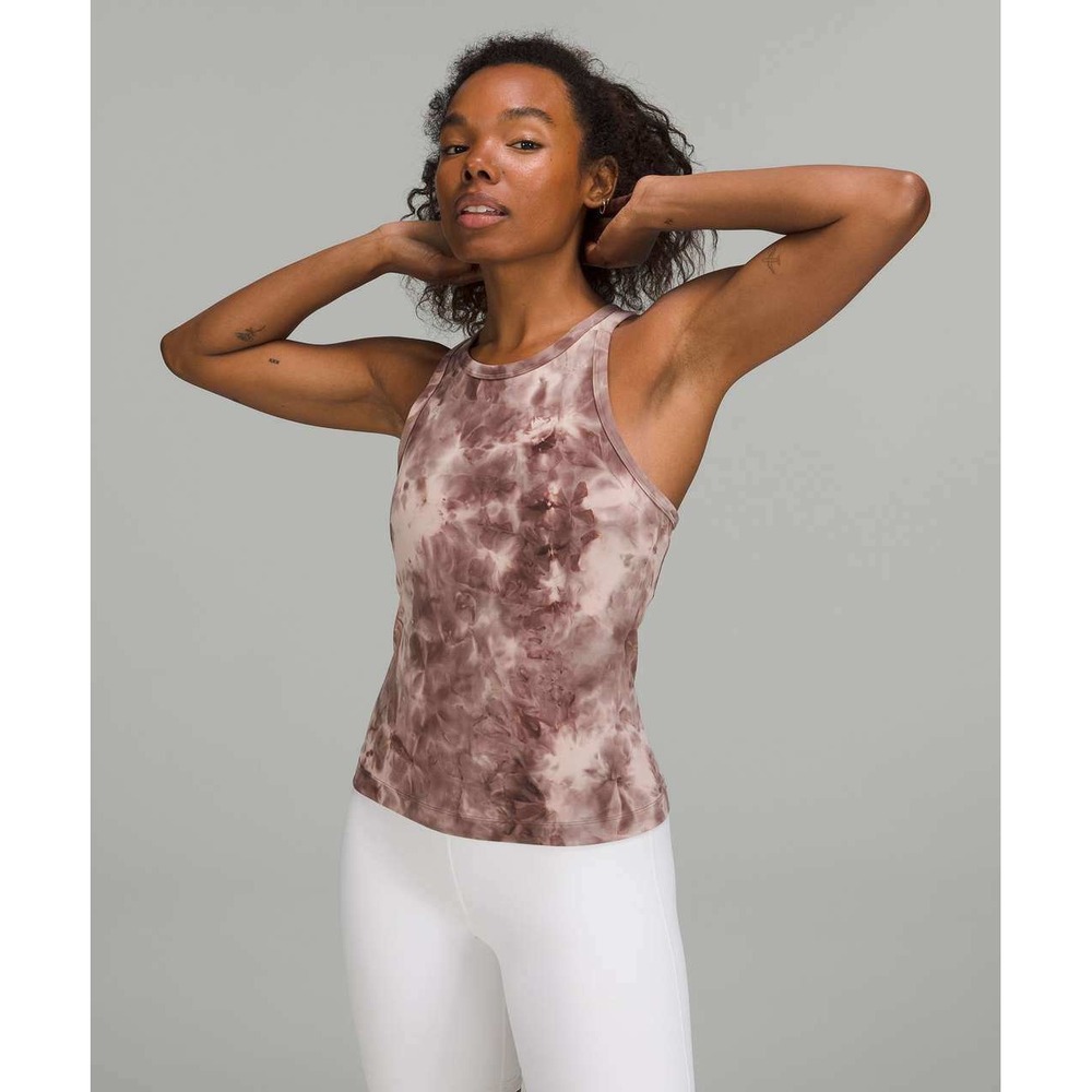 Lululemon Align Waist-Length Racerback Tank Top Diamond Dye Mink Bery Womens 2